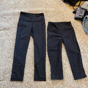 black lululemon crop leggings bundle
